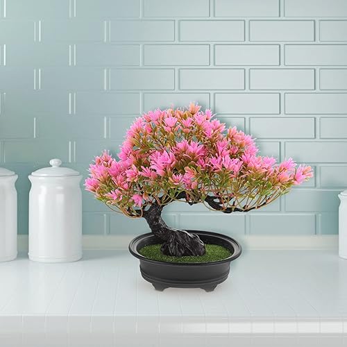 Miniatura 6 de Árbol bonsái, planta artificial de pino, decoración de fiesta de Navidad, bonsái, decoración del hogar, plantas falsas para pared, decoración de
