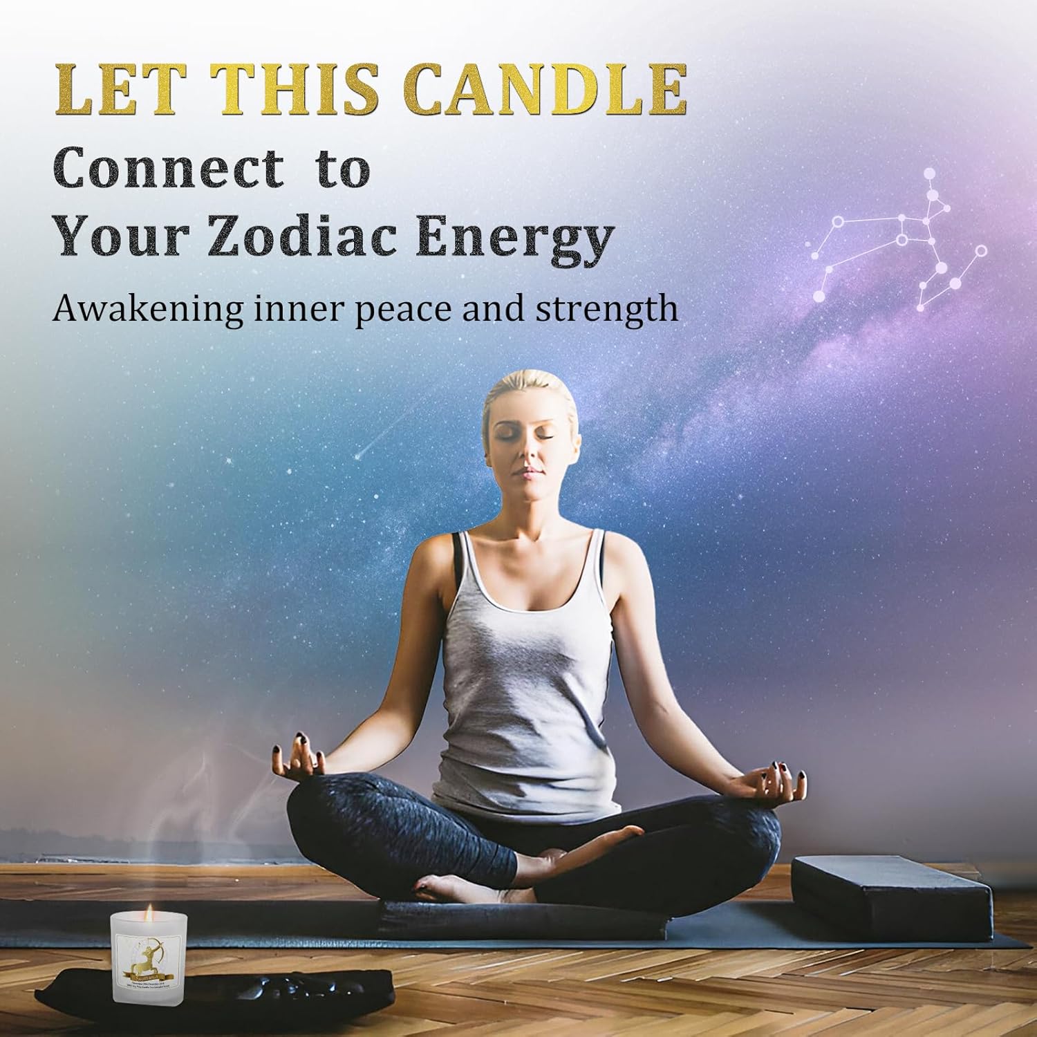 Sagittarius Gifts for Women,Zodiac Scented Candles with Crystals and Healing Stones,Sagittarius Gifts for Birthday,Graduation,Retirement,Meditation Yoga.Best Gift for Her,Mom,Sister,Teacher,Friends - Image 4