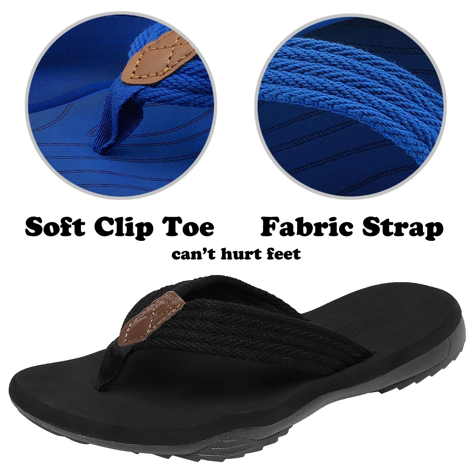 ChayChax Infradito Uomo Scarpe da Spiaggia e Piscina Sportive Beach Sandali Morbide Ciabatte Antiscivolo Pantofole con Gomma Suola