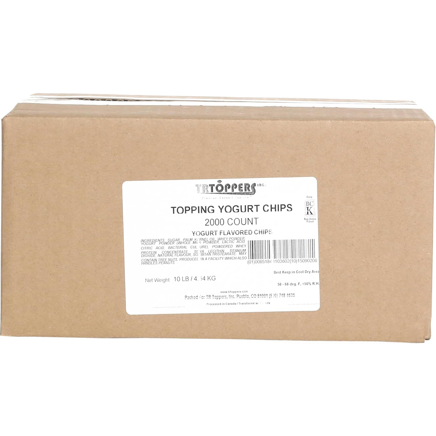 T.R. Toppers Yogurt Chips, 10 Pound -- 1 each.