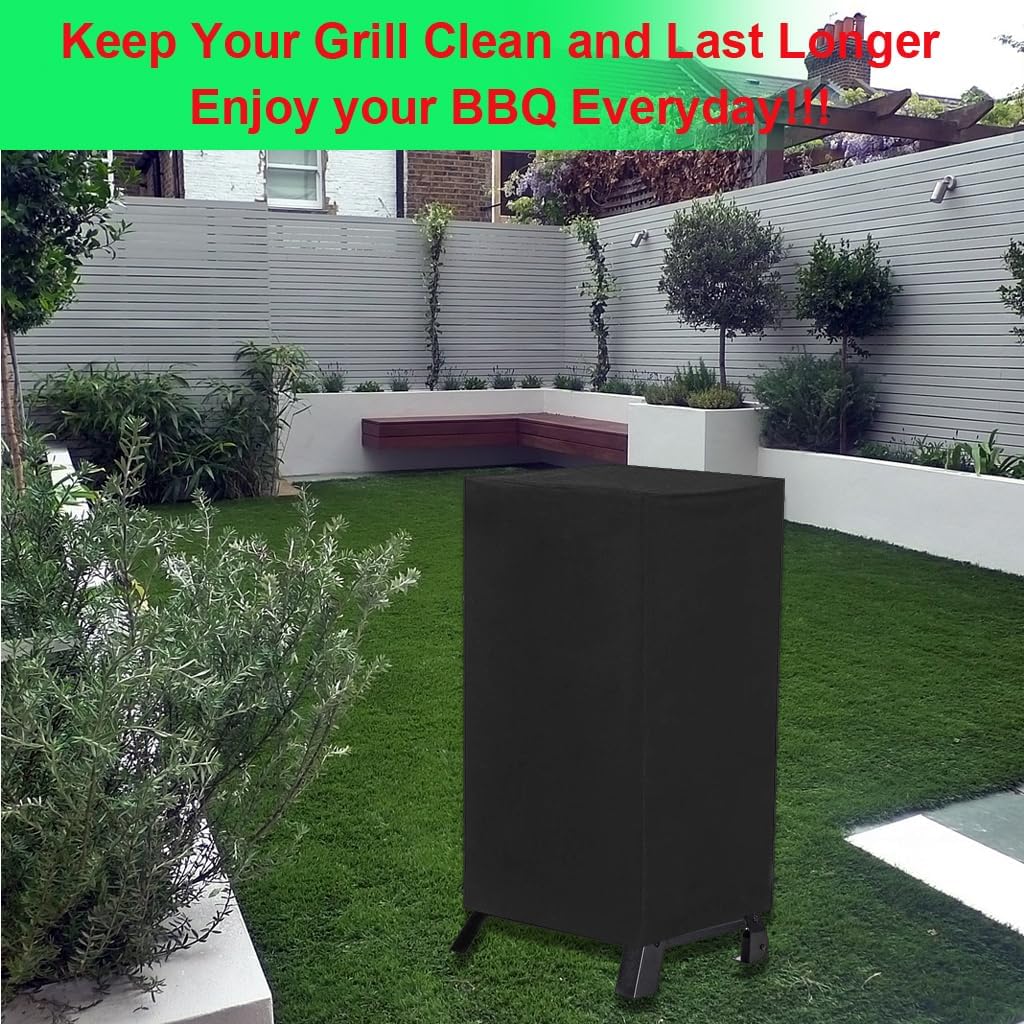 40 Inch Electric Smoker Cover for Masterbuilt, Waterproof Grill Cover for Masterbuilt 40-Inch Digital Vertical BBQ Smoker Outdoor, Black - Image 7
