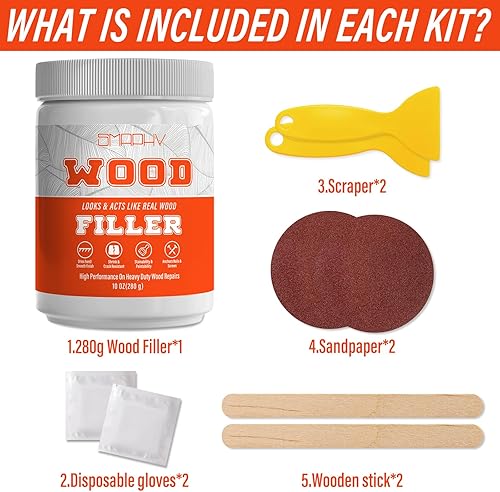 Miniatura 7 de Relleno de madera, masilla de madera, relleno de madera pintable, masilla de madera manchable, lijable, relleno de madera blanca puede reparar