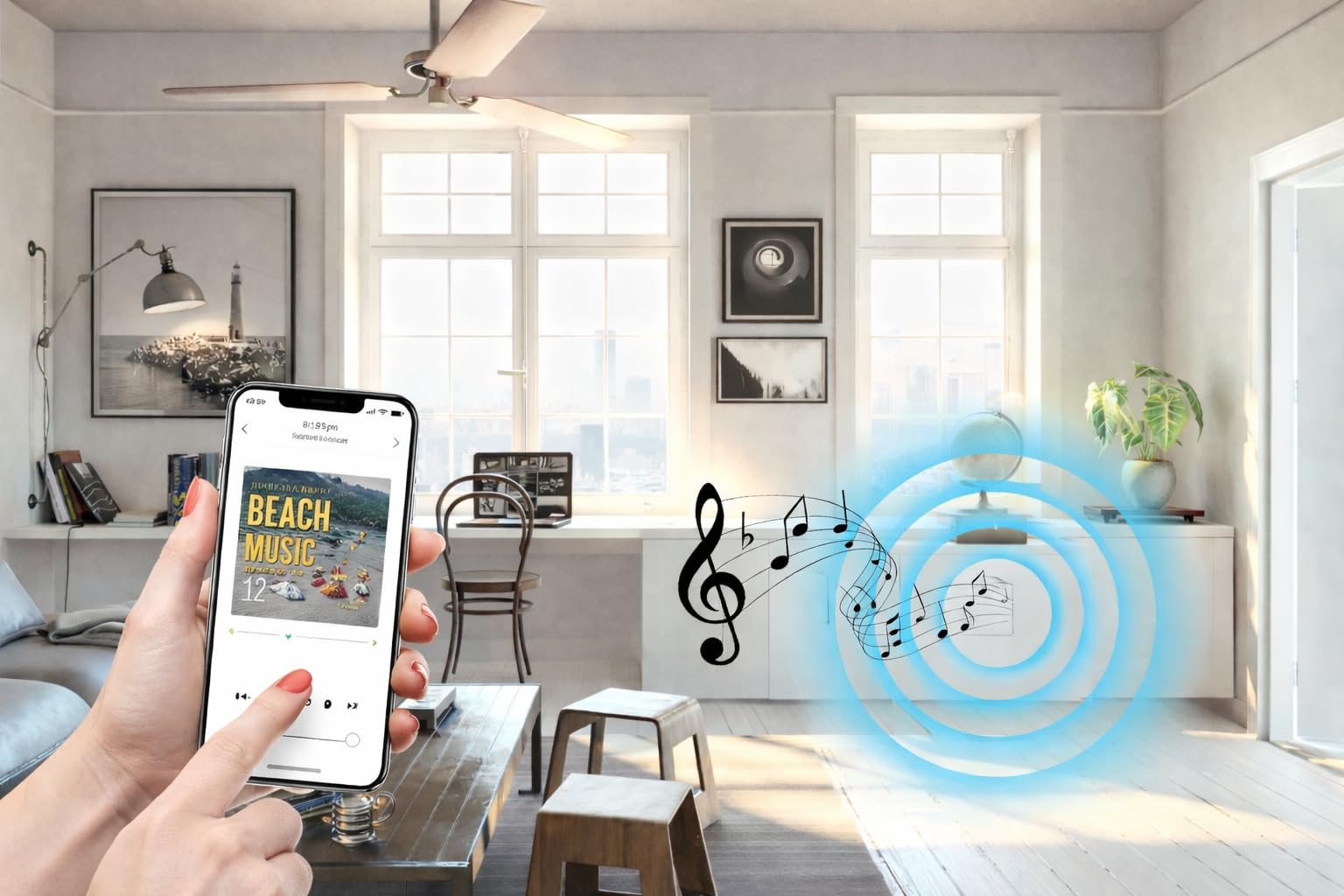 WHD Unsichtbare Bluetooth Lautsprecher Einbau für Möbel, Bad, Küche & Wohnmobil | Verstecktes Soundsystem BTR203 Exciter Set