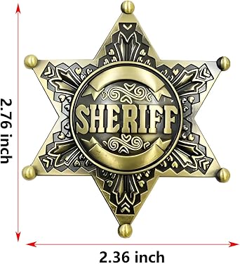 Western Sheriff Badge for Kids Adults Party Favors Supplies School Carnival Prizes Party Bags Gift Filler