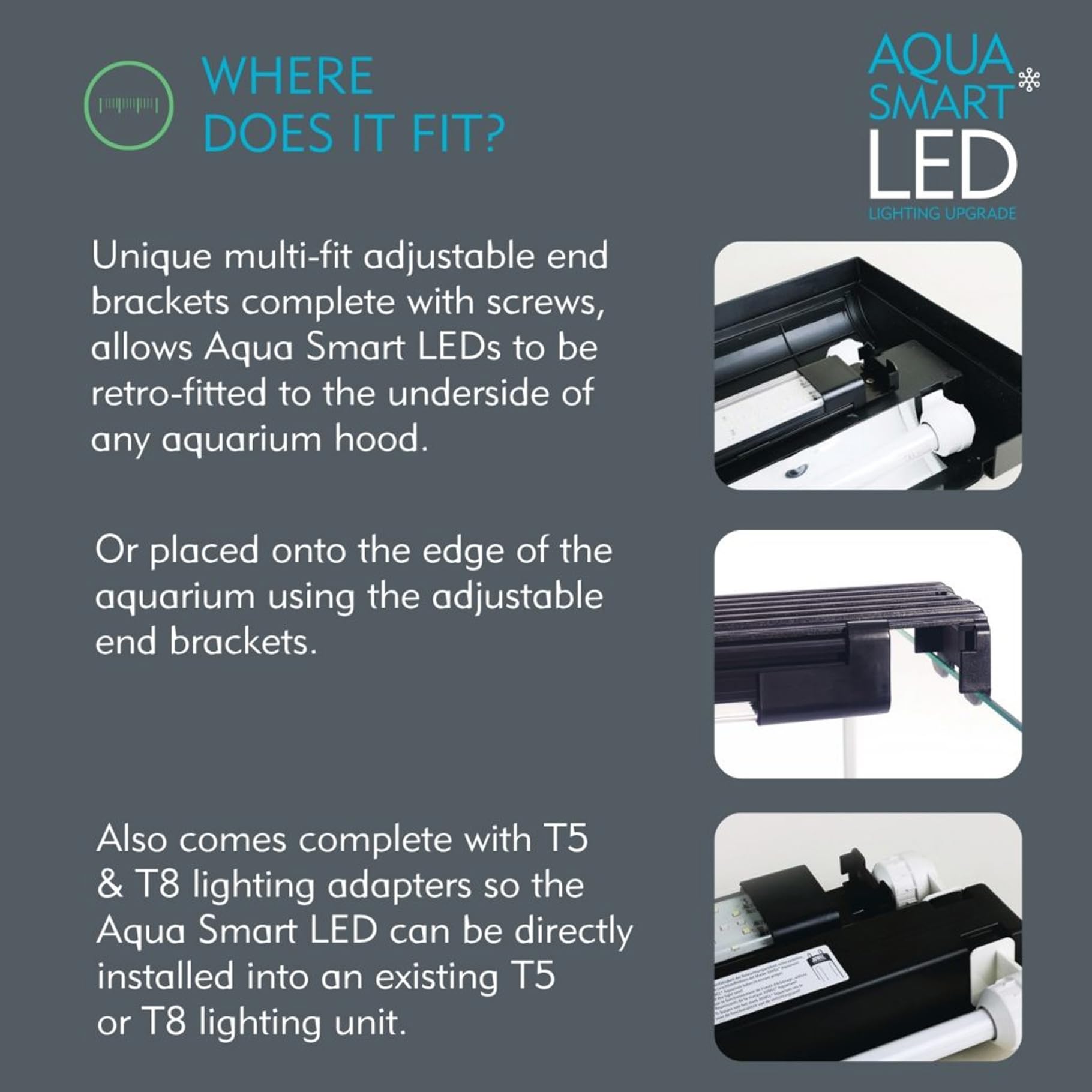 Interpet Aqua Smart LED de 37 W, ajustable 122-143 cm, luz para pecera de acuario, Bluetooth o control manual, opciones de ajuste múltiple, para agua dulce y salada