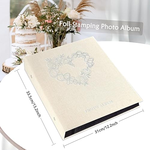 Miniatura 2 de Artmag Álbum de fotos de boda de 4 x 6 pulgadas, 600 fotos, cubierta de lino, libro de imágenes de gran capacidad para bodas, aniversario familiar,