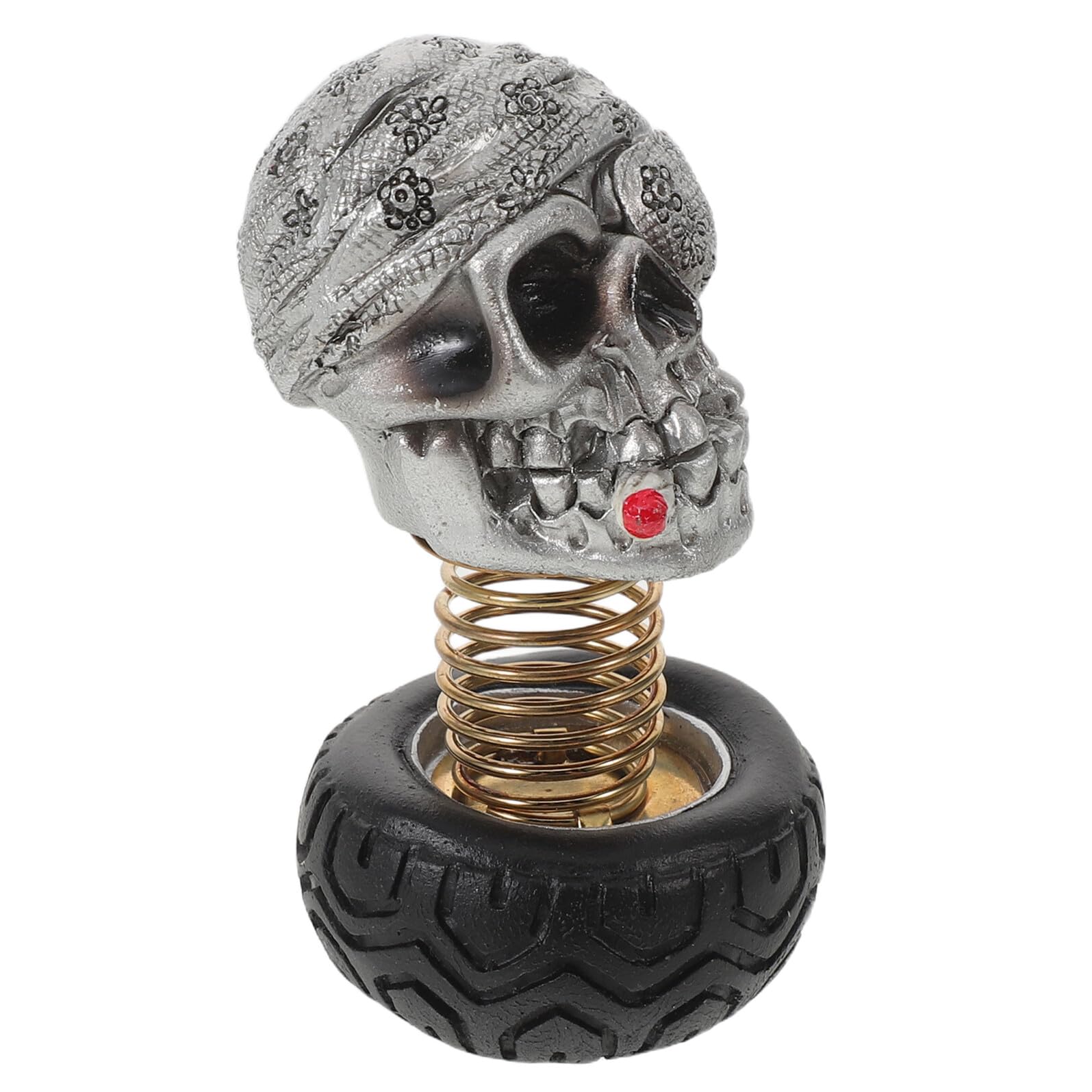 MAGICLULU Figurine Crâne Oscillante en Résine pour Tableau de Bord Décoration Fantôme Humoristique pour Voiture SUV et Camion Ornement de Capot Tête Branlante Accessoire Original pour