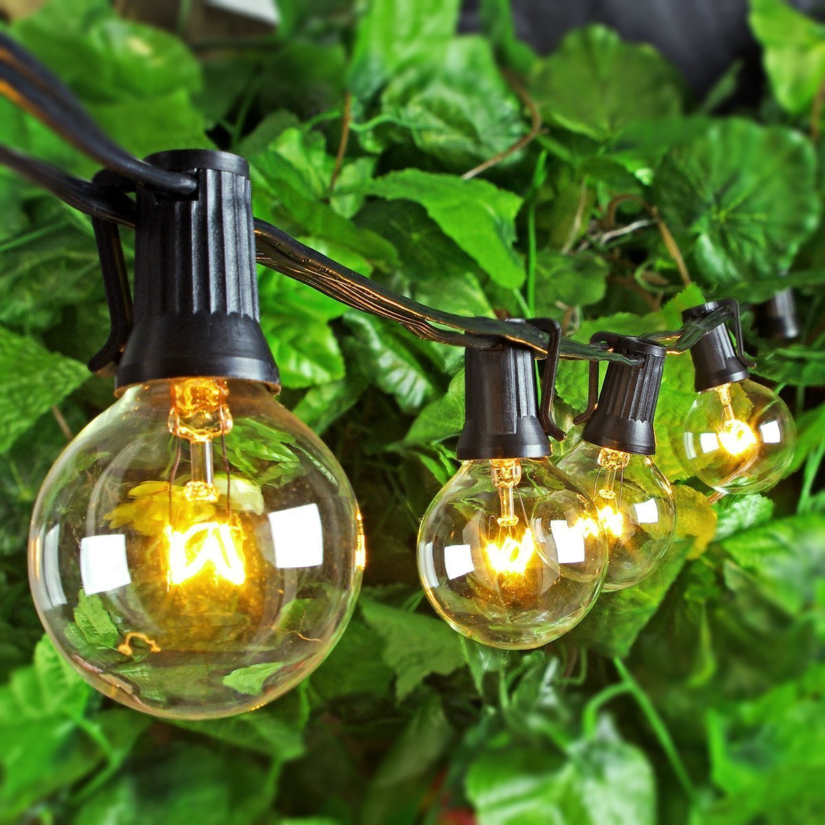 Lampadine di ricambio per illuminazione esterna, G40, 25 pezzi, E12, IP44, UL, bianco caldo per illuminazione terrazzo, decorazione per feste, matrimoni, 7 W, 220 V-240 V