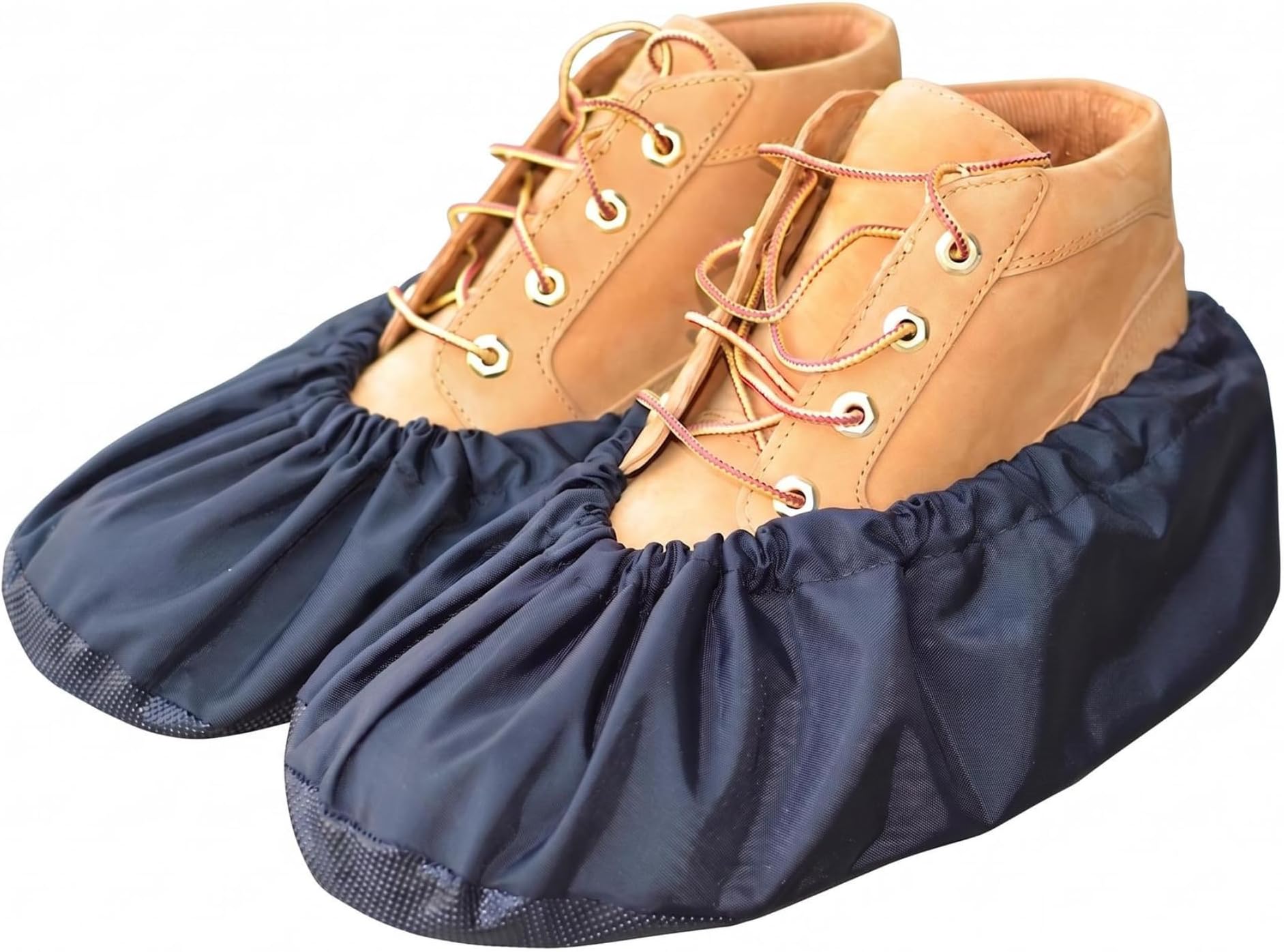 MyShoeCovers Premium Reusable Shoe and Boot Covers for Contractors - 1 Pair, Non-Slip, Black, Large