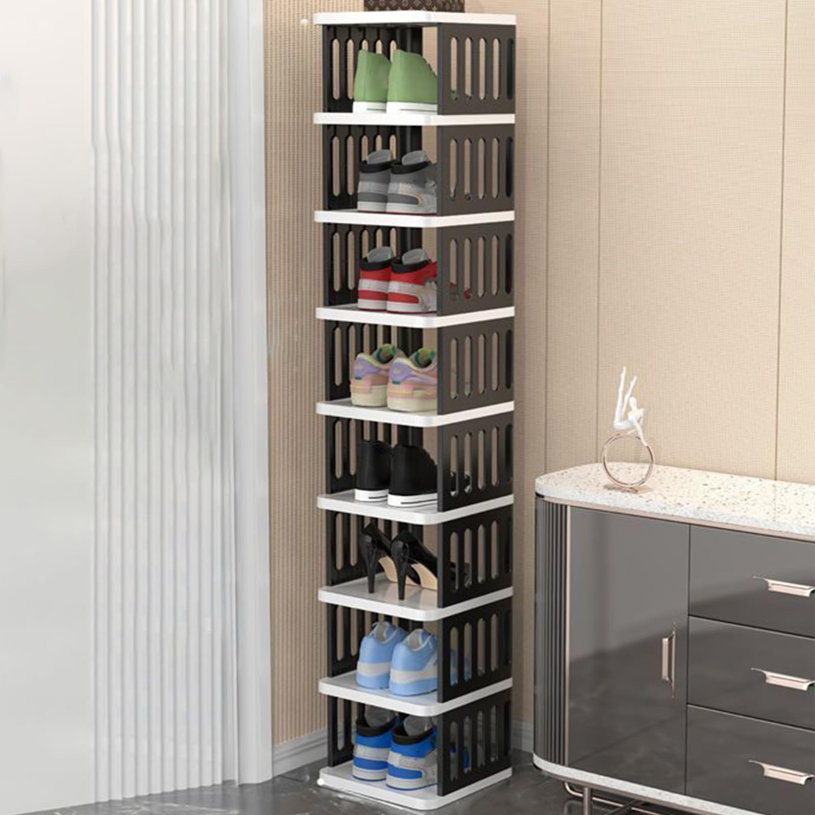 Meuble à chaussures pliable pour chambre à coucher et rangement malin
