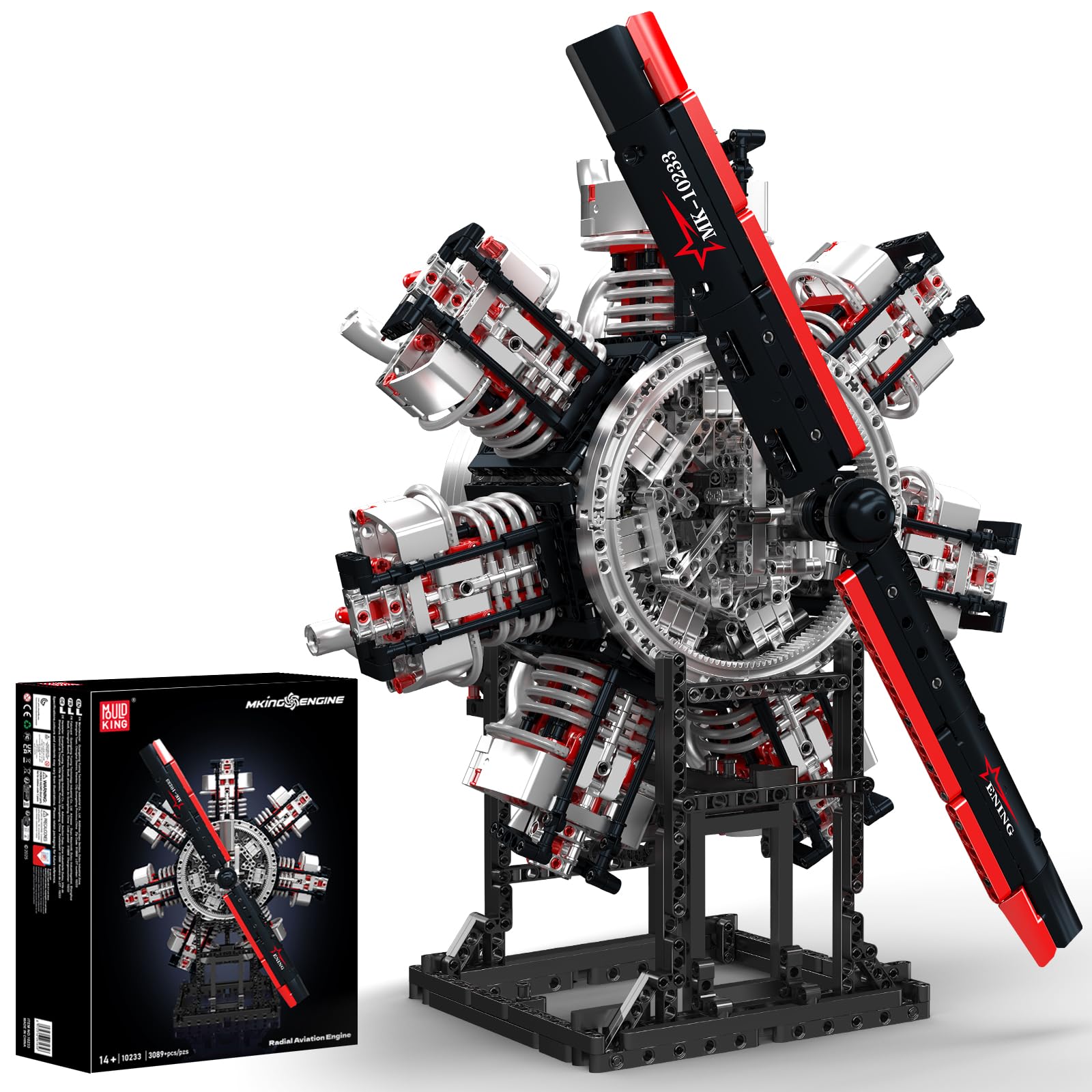 Mould King 10233 Radial Aviation Engine Building Kit, 3089 Pcs to Build Your Own Aircraft Engine, Collector’s Gift & Engine Model Building Kit for Kids/Teens/Adults — image 1