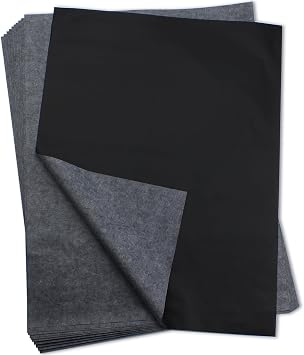 Swanaryo Large Graphite Transfer Paper - 18 x 24 Inch, 11 Sheets | Black Carbon Paper for Tracing on Wood, Paper, Canvas, and Other Art Craft Surfaces