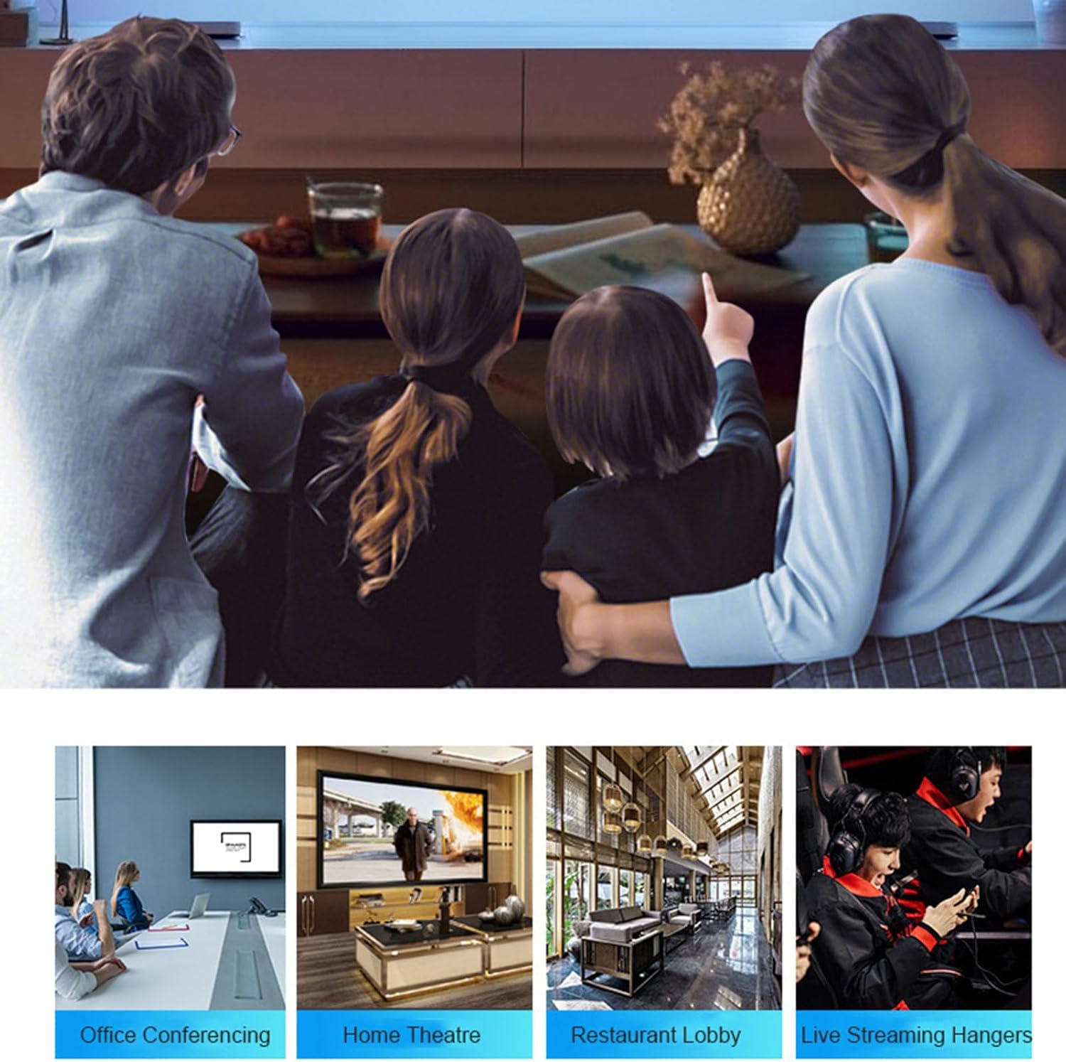 Multi-Functional TV Swing Bracket, 6-Arm Load-Bearing | Multi-Angle Adjustment | Solid Installation, for Office Meetings, Home Theatre, Restaurant Lobby
