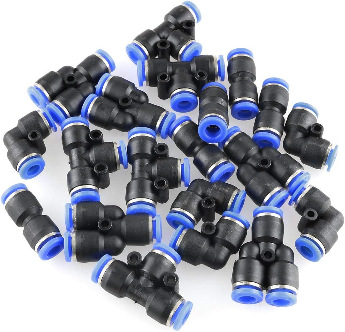 Raccordi Pneumatici Rapid 6mm - 5 Pezzi Con Regolazione Flusso Aria