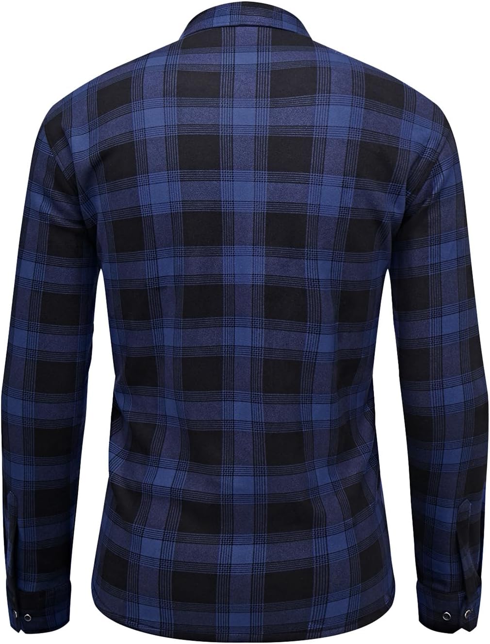 Askdeer Men's Flannel Fleece Jacket Sherpa Lined Winter Plaid Shirts Jacket Long Sleeve Thermal Coat With Pockets