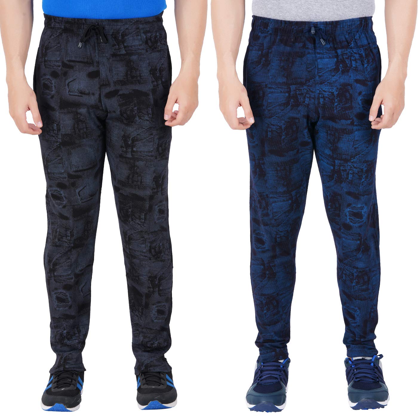 GUIDEMen's Regular Fit Printed Trackpants