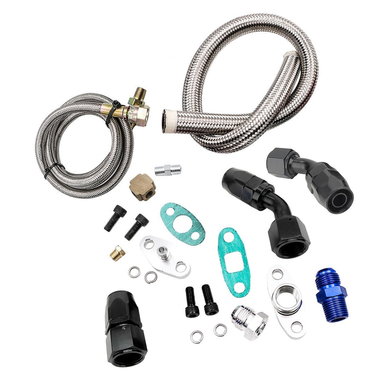 Jazuaiao Imrpoves Oil Feed Line Set with Aluminum & Steel Accuracy Engineered for Enhances Engine Power Use Aluminum Augmenter Oil Line