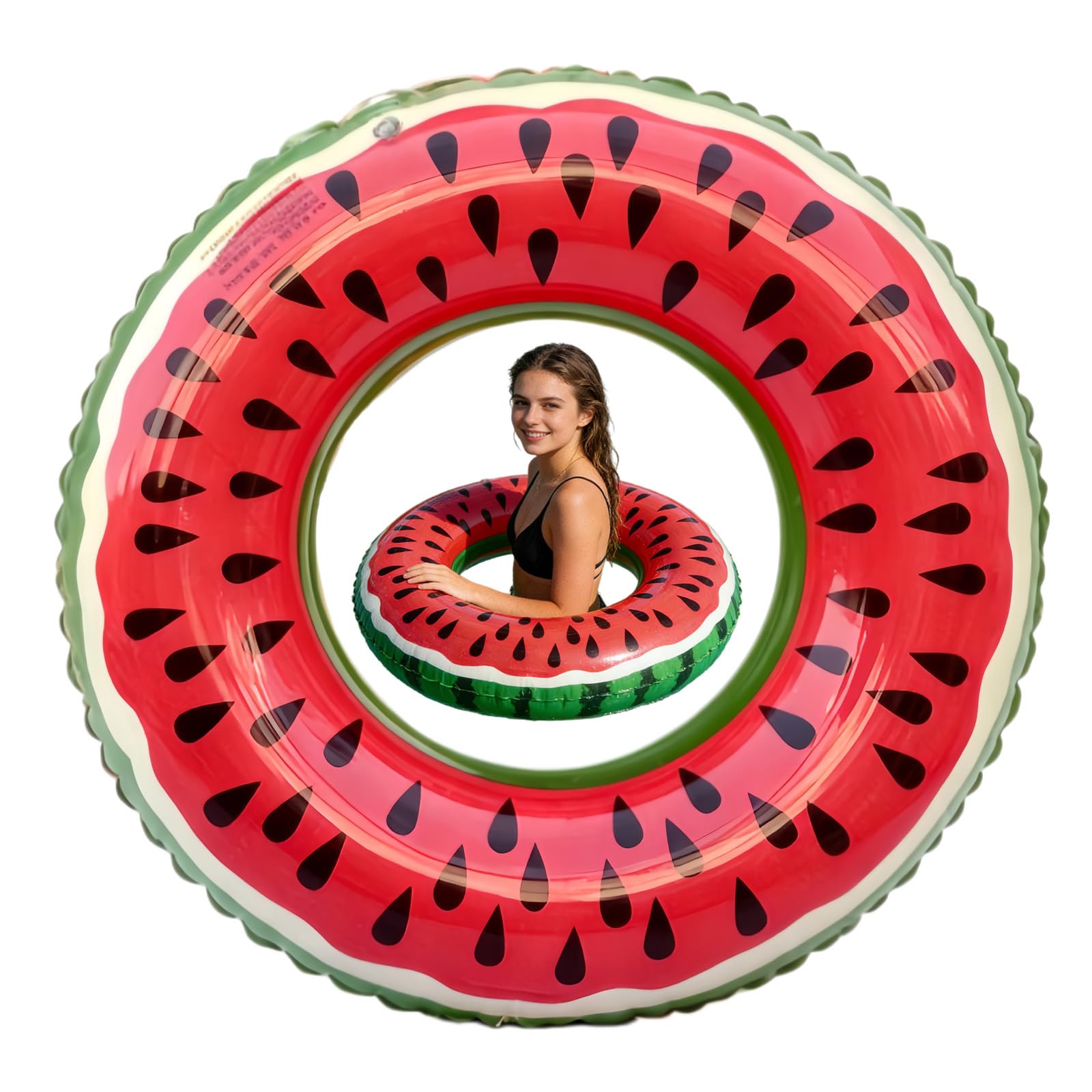 HUANYO Swimming Rings for Kids Adults,Watermelon Swim Tube,Inflatable Ring, Inflatable Pool Floats，Rubber Ring for Swimming,Swimming Tube Pool Float,Swim Rings,Pool Rings (90# adults)