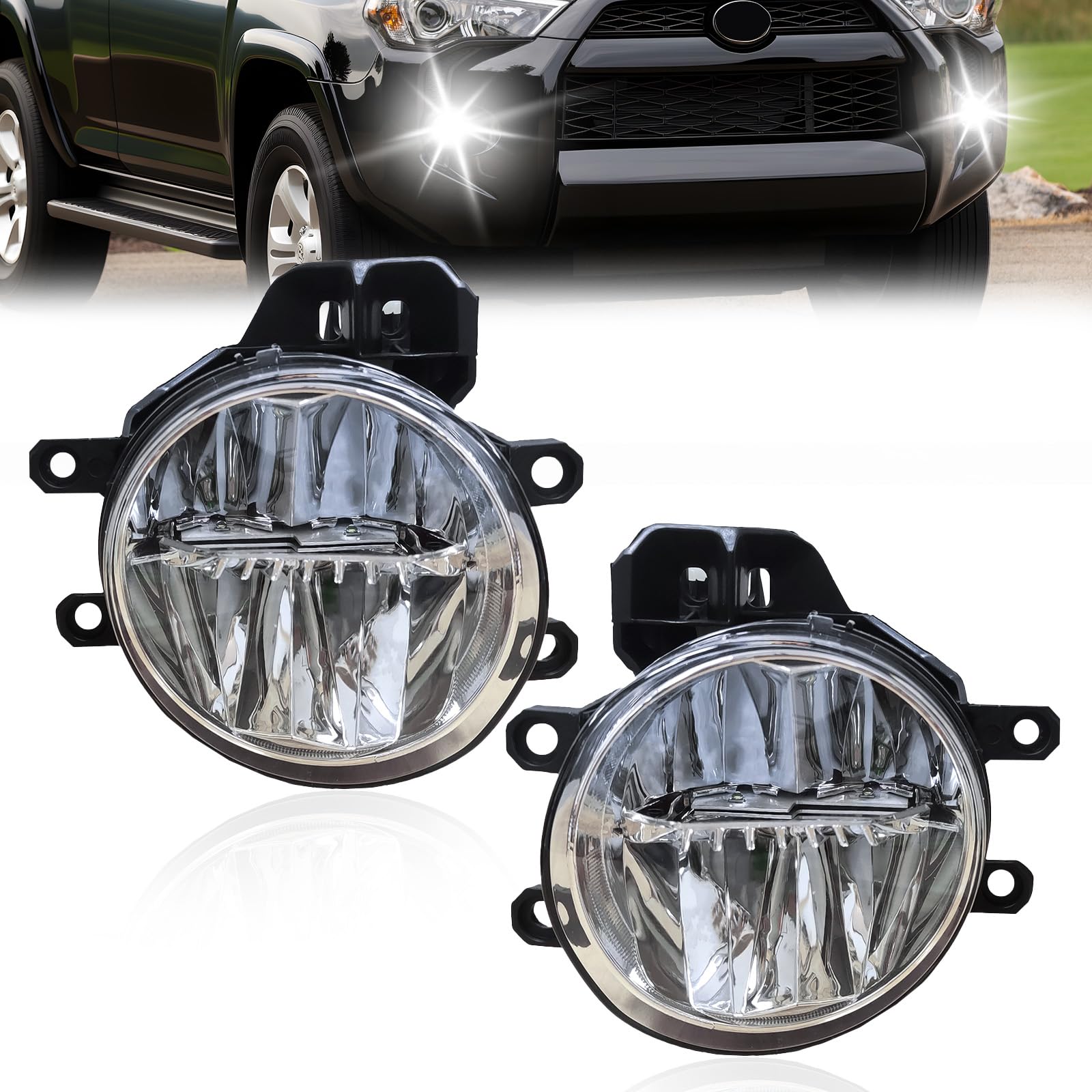 Fog Lights Compatible with 1999-2002 Chevy Silverado 1500 2500/2001 2002 Silverado 1500HD 2500HD 3500/2000-2006 Tahoe Suburban 1500 2500(Clear Lens) — view 27