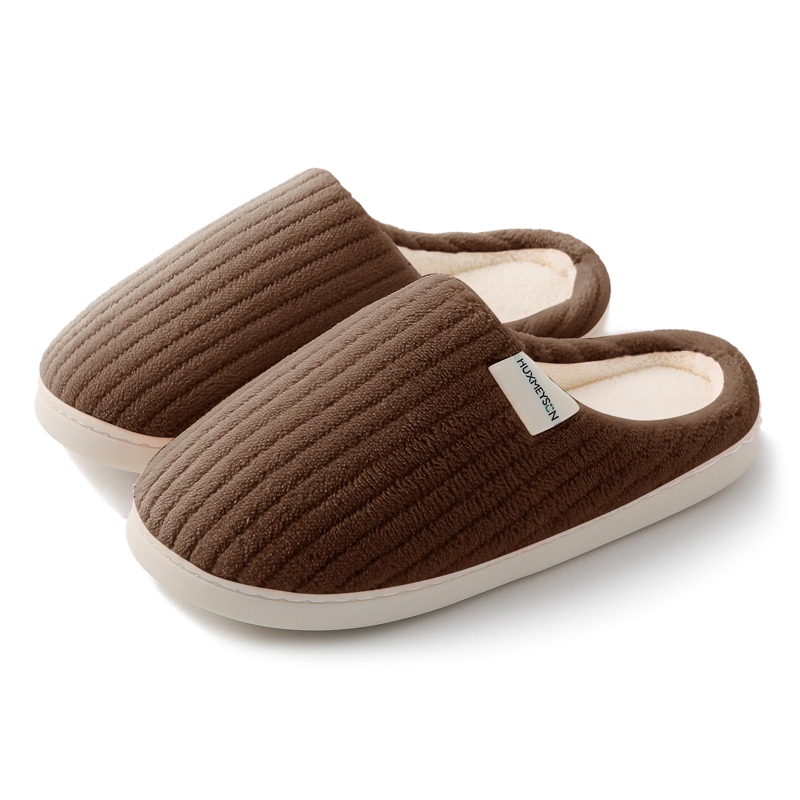 HUXMEYSON Womens Slippers Fuzzy House Slippers, Cozy Slippers for Women Indoor Fluffy Outdoor Slippers with Anti-Skid Sole