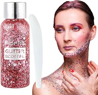 Glitter para o corpo - Lantejoulas Rosto Glitter Corpo Glitter Brilhante Colorido Brilhante - Glitter gel à prova d'água acessórios de maquiagem para bares apresentações palcos festas Fassme
