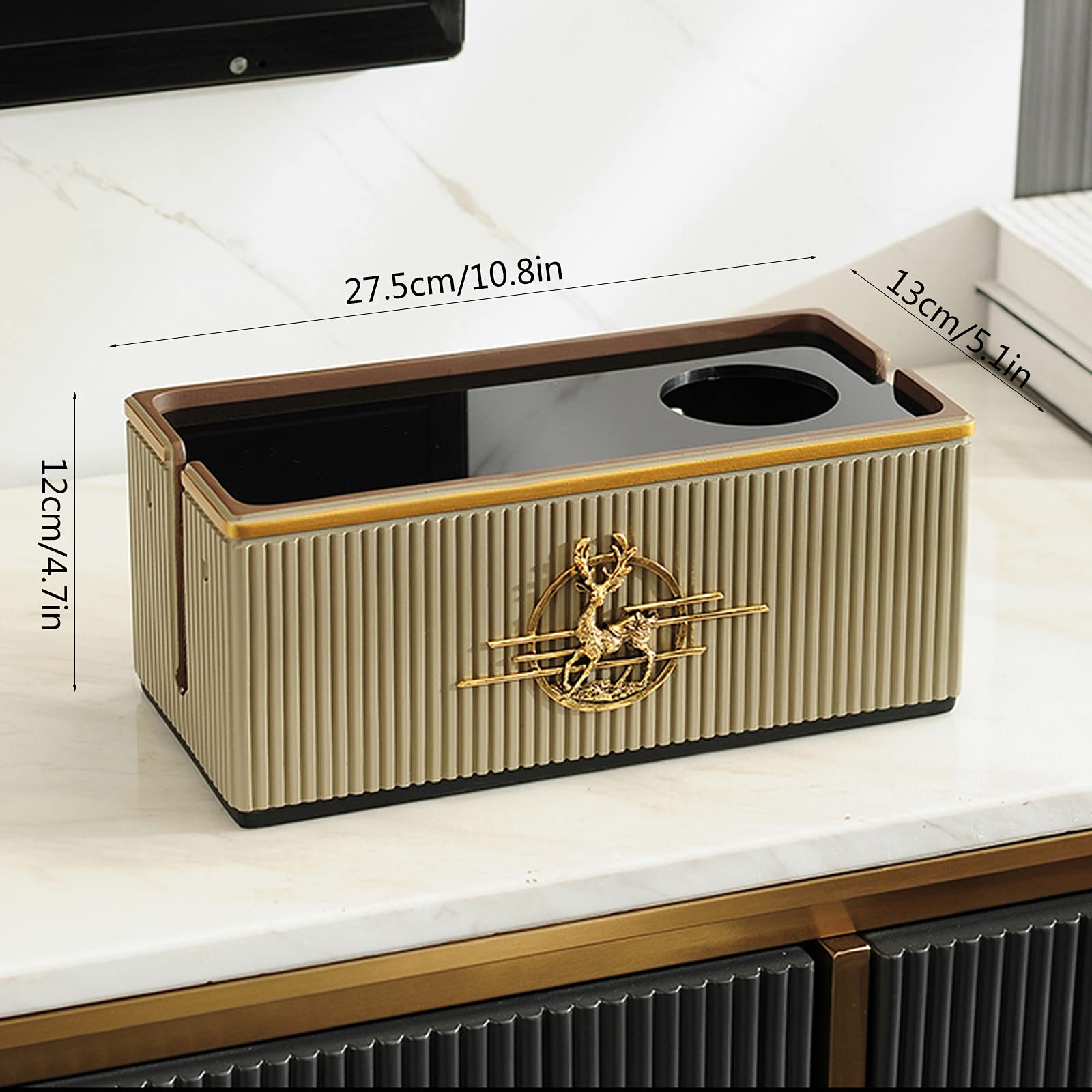 Kabelmanagement-Box Kreative Desktop-Steckdosenleiste Kabelaufbewahrungsbox Kunstharz-Kabelschutz Stilvoller Kabel-Organizer mit Handy-Ladekartensteckplatz für Kabelaufbewahrungsbox zu Hause und im