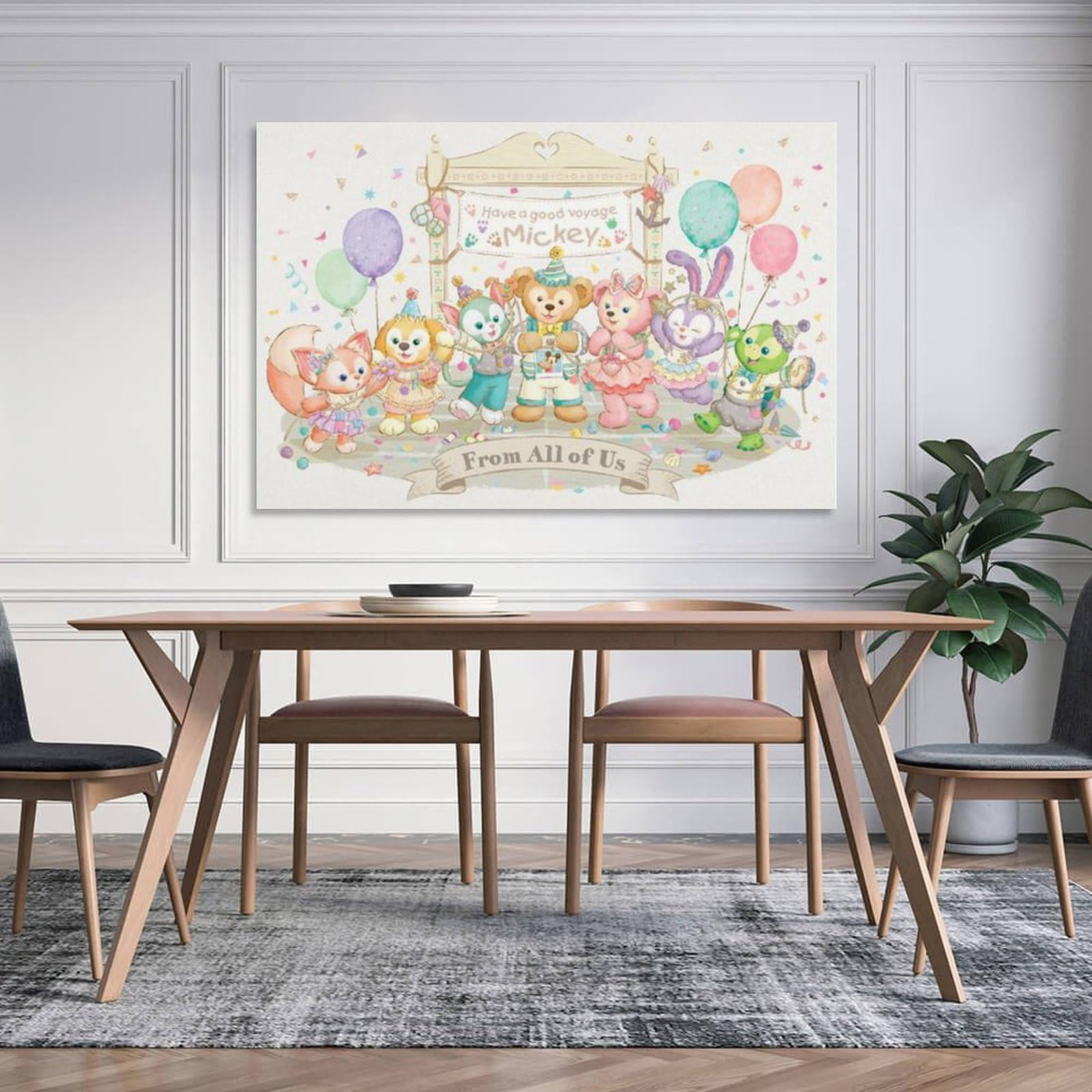 Amazon.co.jp: ダッフィー フレンズ 壁画 キャンバス絵画 アートパネル