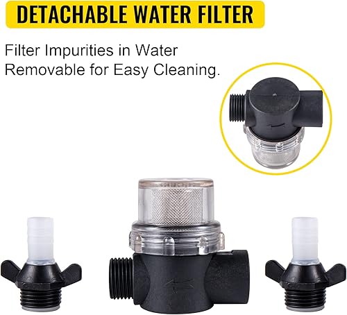 Miniatura 5 de VEVOR Bomba de diafragma de agua 5.5 GPM 12V Bombas de lavado automático 70 PSI Bomba para lavado de autos, riego agrícola, barcos, yates marinos