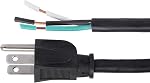 Bergen Industries 3-Wire Appliance and Power Tool Cord, 3', 16 AWG, 13A/125V AC, 1625W, Black