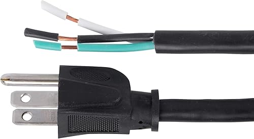 Miniatura 4 de PS913163 Cable para aparatos y herramientas eléctricas de 3 cables, 9 pies, 16 AWG, 13A125V CA, 1625w, negro