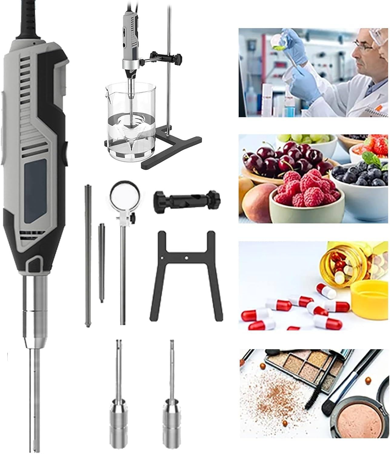 Homogeneizador dispersante de alta velocidad, mezclador emulsionante de laboratorio, trituradora de tejidos de velocidad ajustable para tejidos animales, alimentos, medicamentos, aplicaciones
