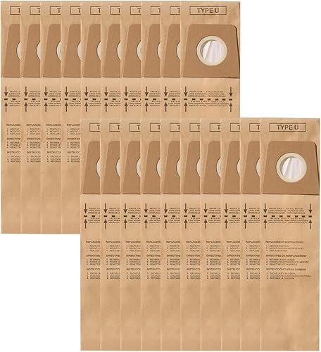 CF Clean Fairy Paquete de 20 bolsas de papel para aspiradora compatibles con Dirt Devil Royal Type U Uprights de repuesto para 3920047001 3920048001