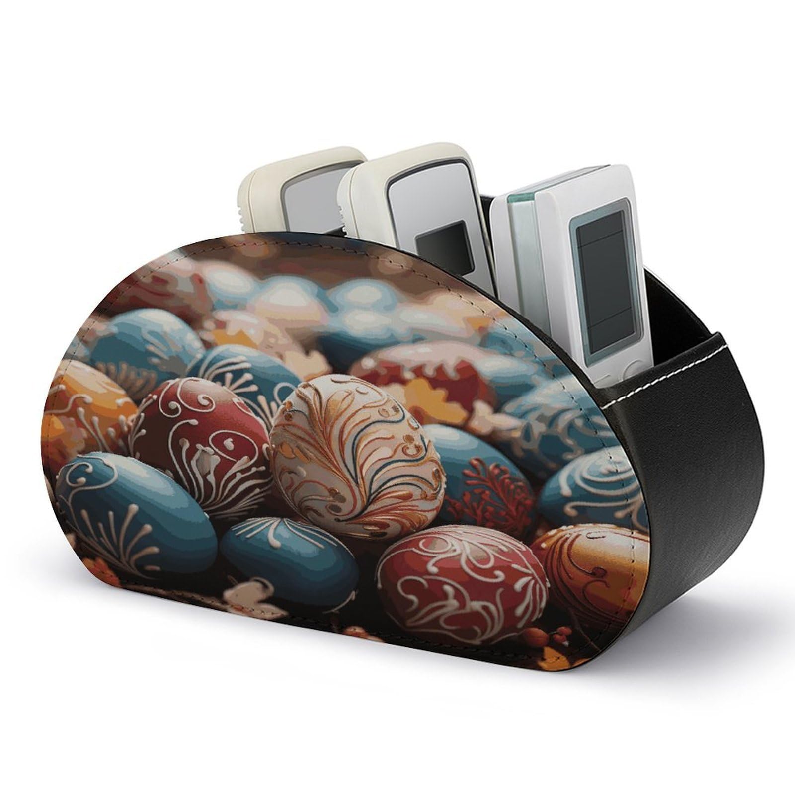 Btcowzrv Style Happy Easter Remote Control Holder With 5 Compartments