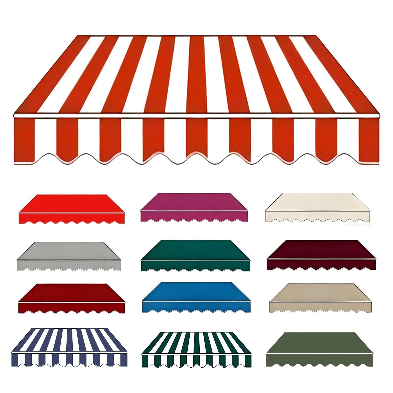 Toile pour terrasse imperméable Ning 200x150cm rétractable et résistante aux intempéries