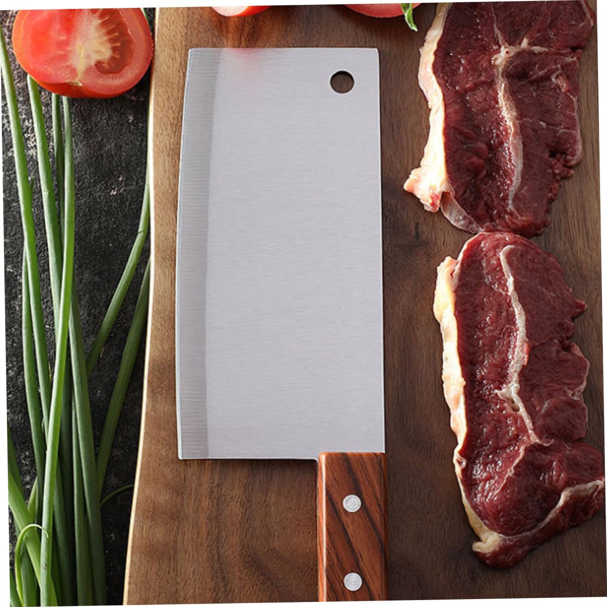 2pcs Stainless Steel Chopper Ergonomic Cleaver Knife for Meat and Vegetable Cutting Kitchen Tools for Home and Restaurant Use
