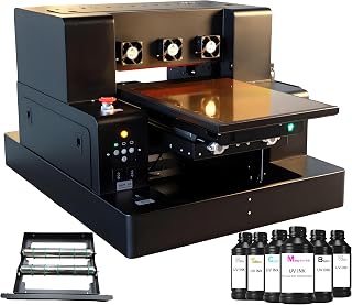 PEIXU Impresora Multifuncion Laser Color A3 UV Impresora de Botellas Impresora Ultravioleta Automática A3L805 Impresoras de Tabletas,USB 2.0,Resolución 1440x1440DPI,Madera,PVC Impresión,con Tinta