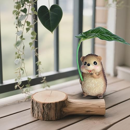 Miniatura 7 de Estatuas Solares de Jardín Erizo Decoración de Jardín Luces de Figuritas con Sombrilla para Exteriores, Decoraciones de Patio Decoración de Patio al