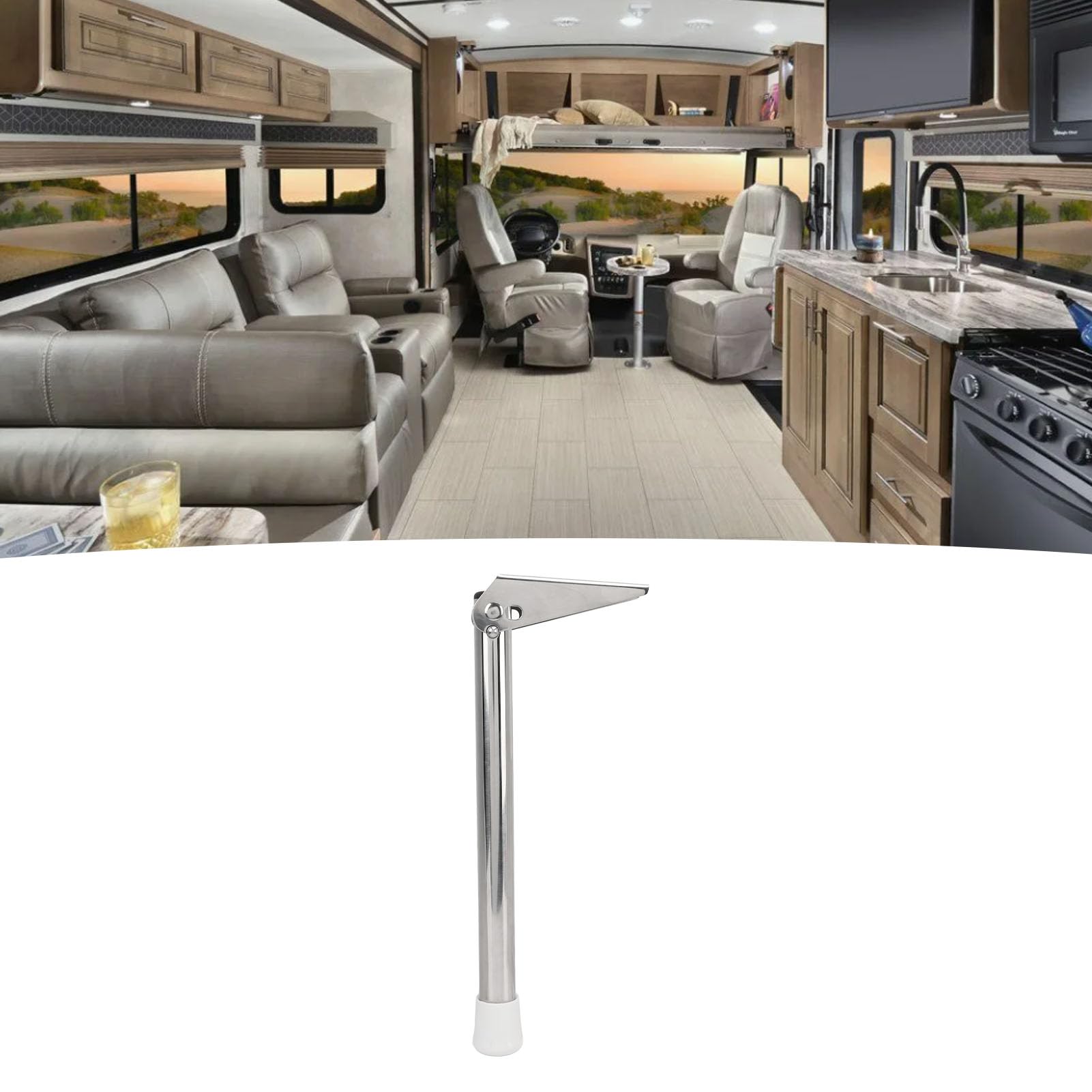 CFTGIW Seat Support Legs 90 Degree Adjustable 13 Inch Stainless Steel Boat Seat Swing Leg for Boat Yacht RV Seat Support Swing Leg Boat Seat Support Legs Boat Seat Legs (Left 8423SL13)