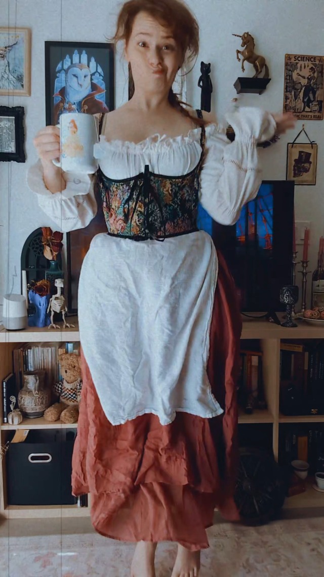 Corset Lacets Dos Corset Renaissance Femme SCARLET DARKNESS - Style Vintage Florale à Lacets - Taille Adjustable Costume Fête Thème