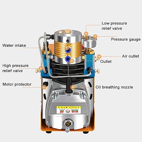 Miniatura 3 de LIANXIAO - Compresor de aire de alta presión 4500PSI 30Mpa compresor de aire portátil de parada automática compresor de pistola de aire eléctrico