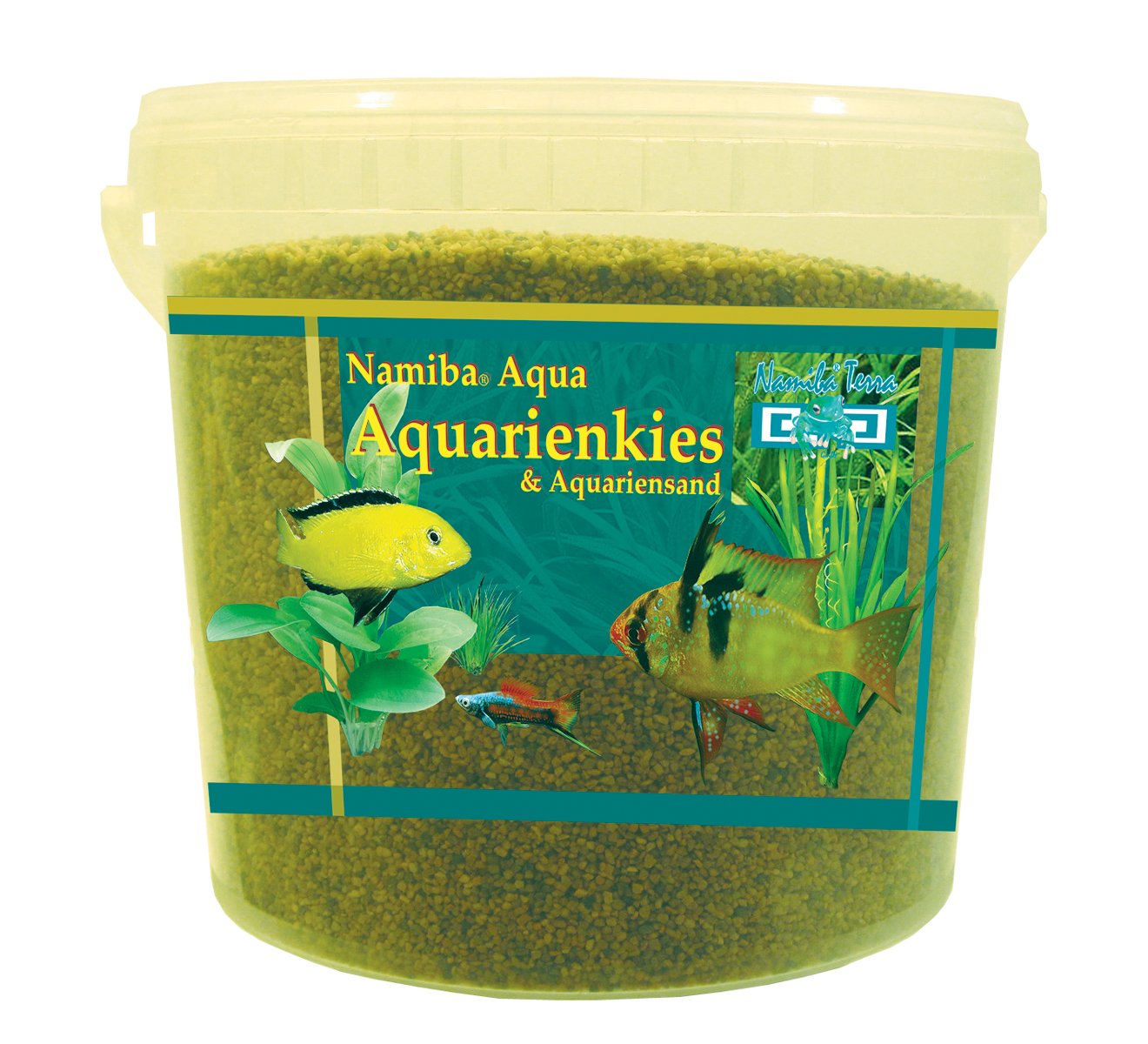 Namiba Terra 10121 Acuario Arena 0,2 mm a 1 mm 15 kg Cubo Blanco/Natural
