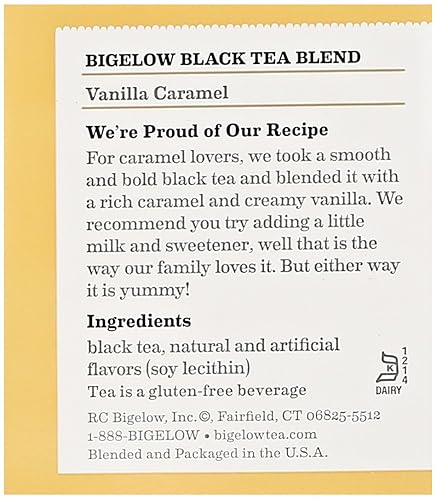 Miniatura 135 de Bigelow Vanilla Chai Black Tea, caja de 20 sobres (paquete de 6), té negro con cafeína, 120 bolsas de té en total