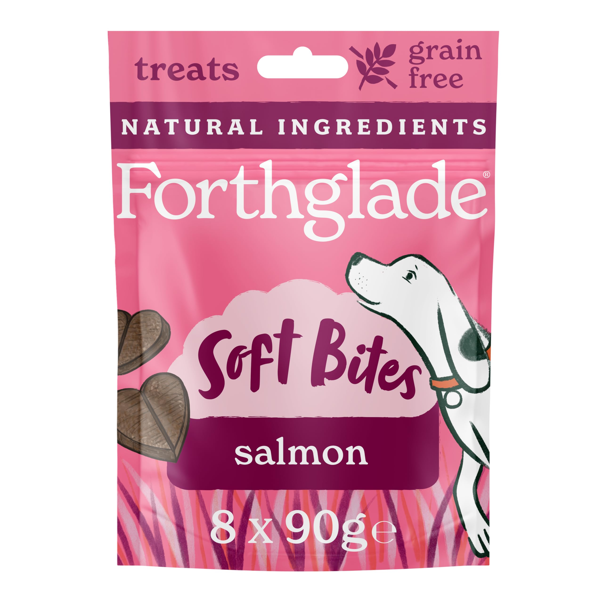 B&Q -  Hand Baked Gf Treats Salmon With Botanicals 90G (Pack Of 8)