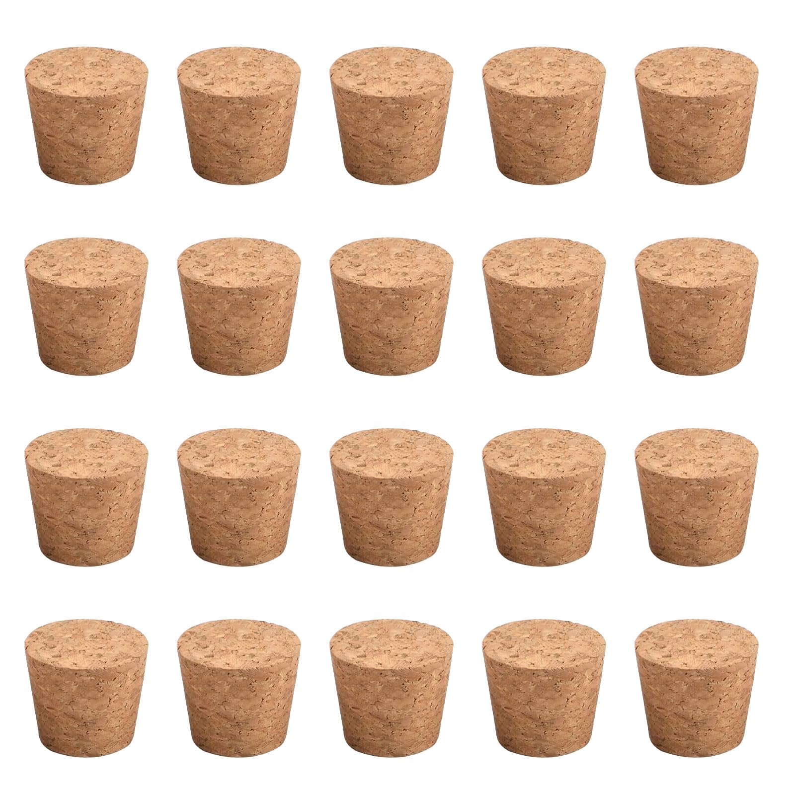 INCREWAY Tappi in sughero conici, 20PCS tappi in sughero di legno durevoli per bottiglie di vino, bottiglie di vetro, barattoli, 37 * 43 * 28mm