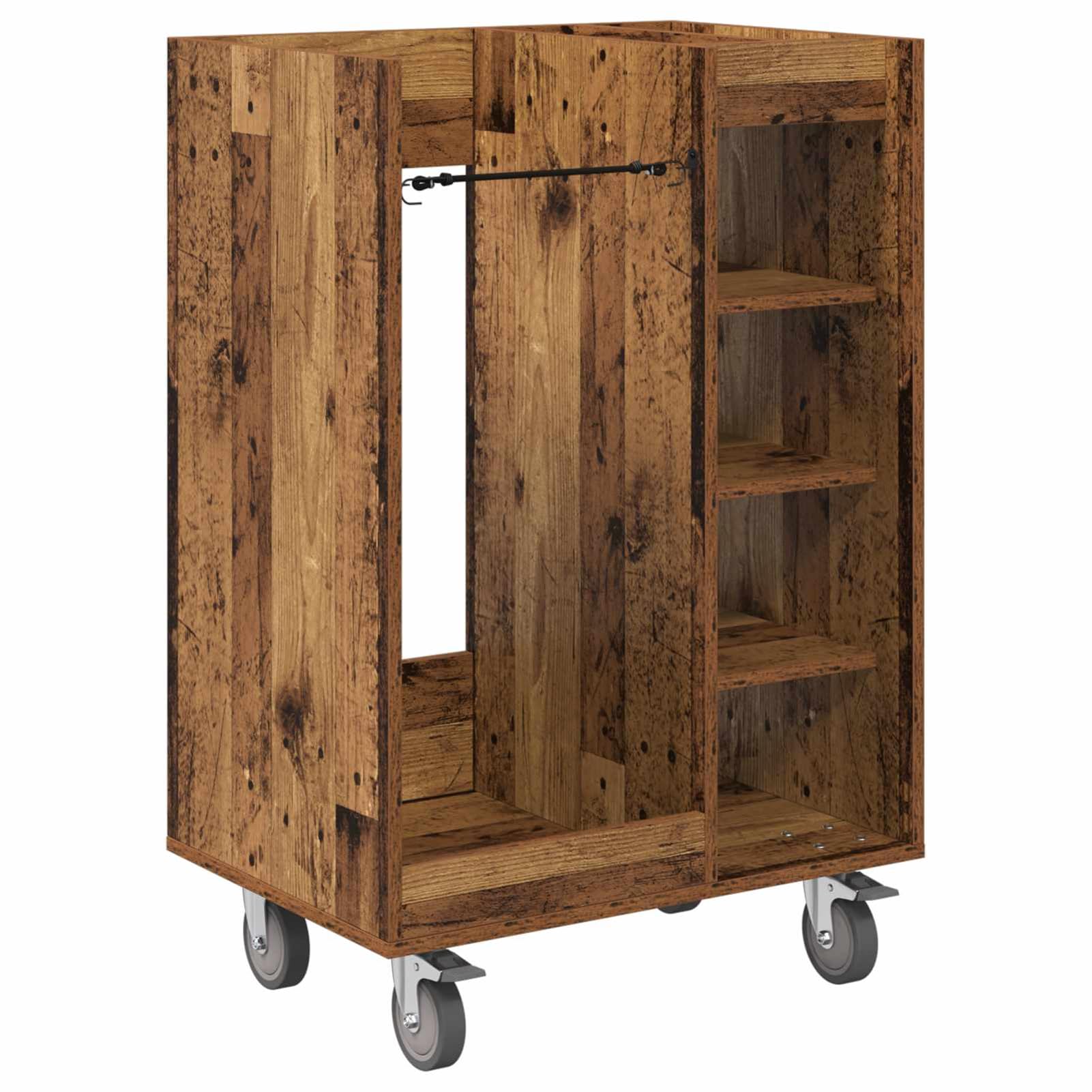 Gecheer Golf-Schrank Uni Altholz, 65 x 45 x 98 cm, Holz, Stauraum für Golfzubehör, Garagen oder Wohnräume