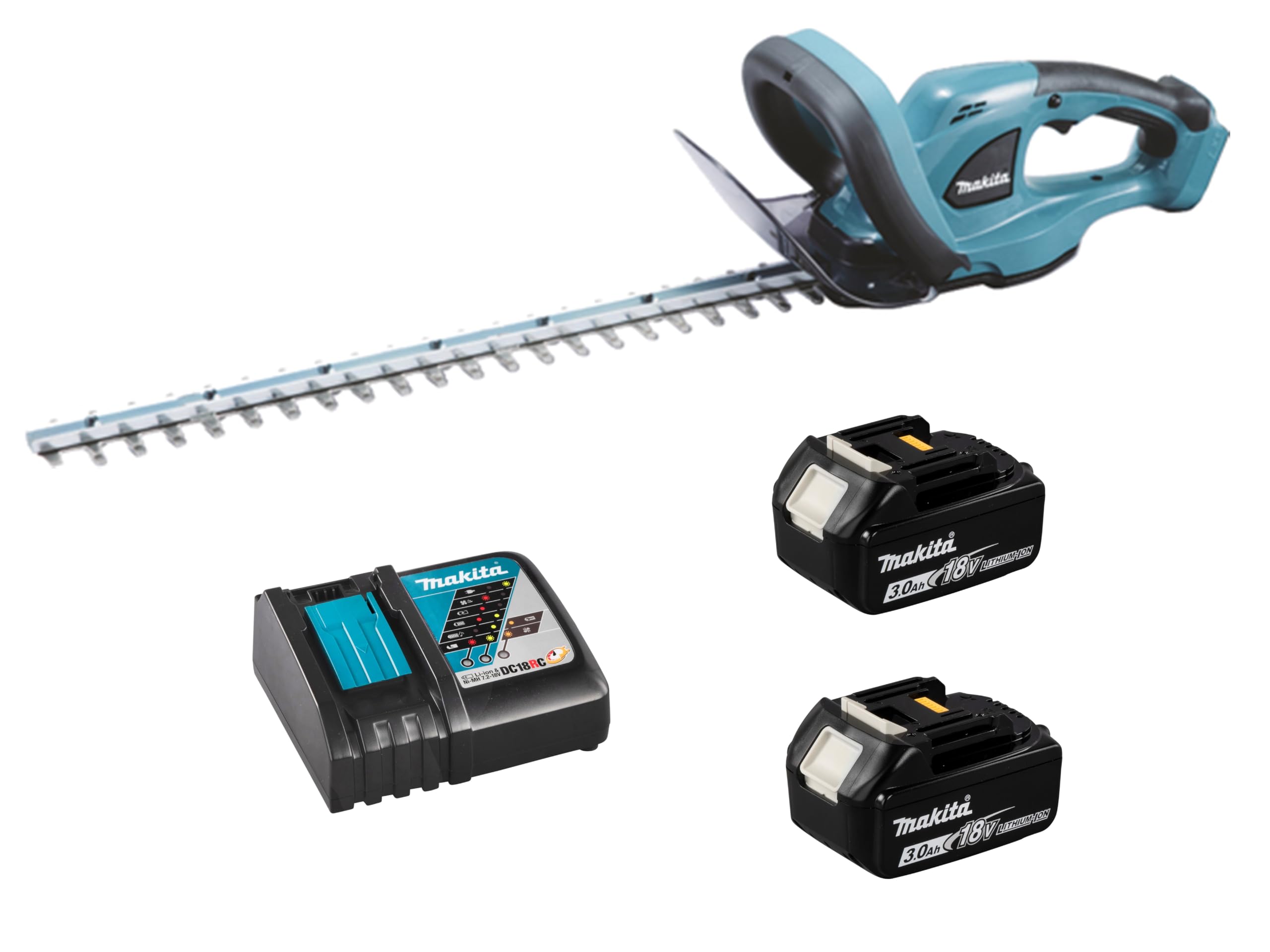 Makita DUH 523 Akku Heckenschere 18V 52cm mit 2x 3,0Ah Akku und Ladegerät