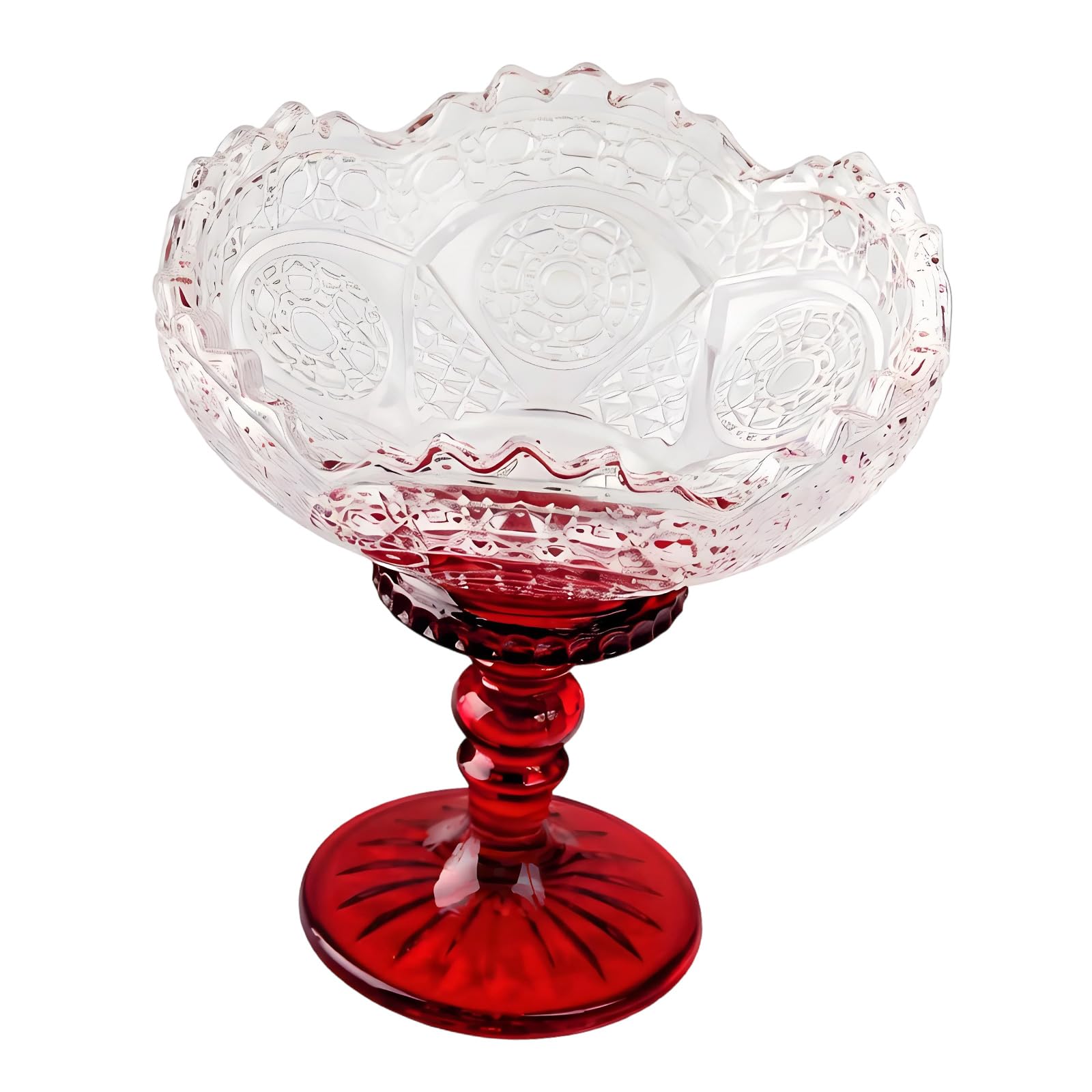 Hsyzygian Multipurpose Footed Glass Crystal Dessert Bowl Ice Cream Puddings Serving Cup for Restaurants and Family Gatherings Dessert