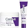 Crema Nocturna CeraVe Skin Renewing, 1.7 Onzas + Loción Iluminadora Skin Renewing SPF 30, 1.35 fl oz 1