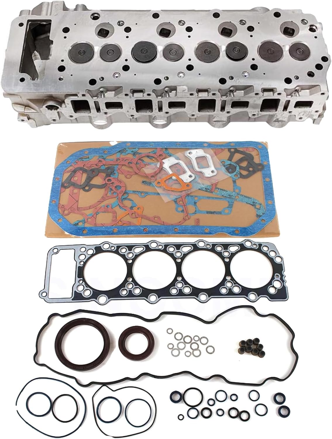 Cylinder Head Compatible for Mitsubishi 4M40 4M40T Engine Pajero 2.8TD Montero 2.8TD Pajero L200 (Complete Cylinder Head with gasket set)