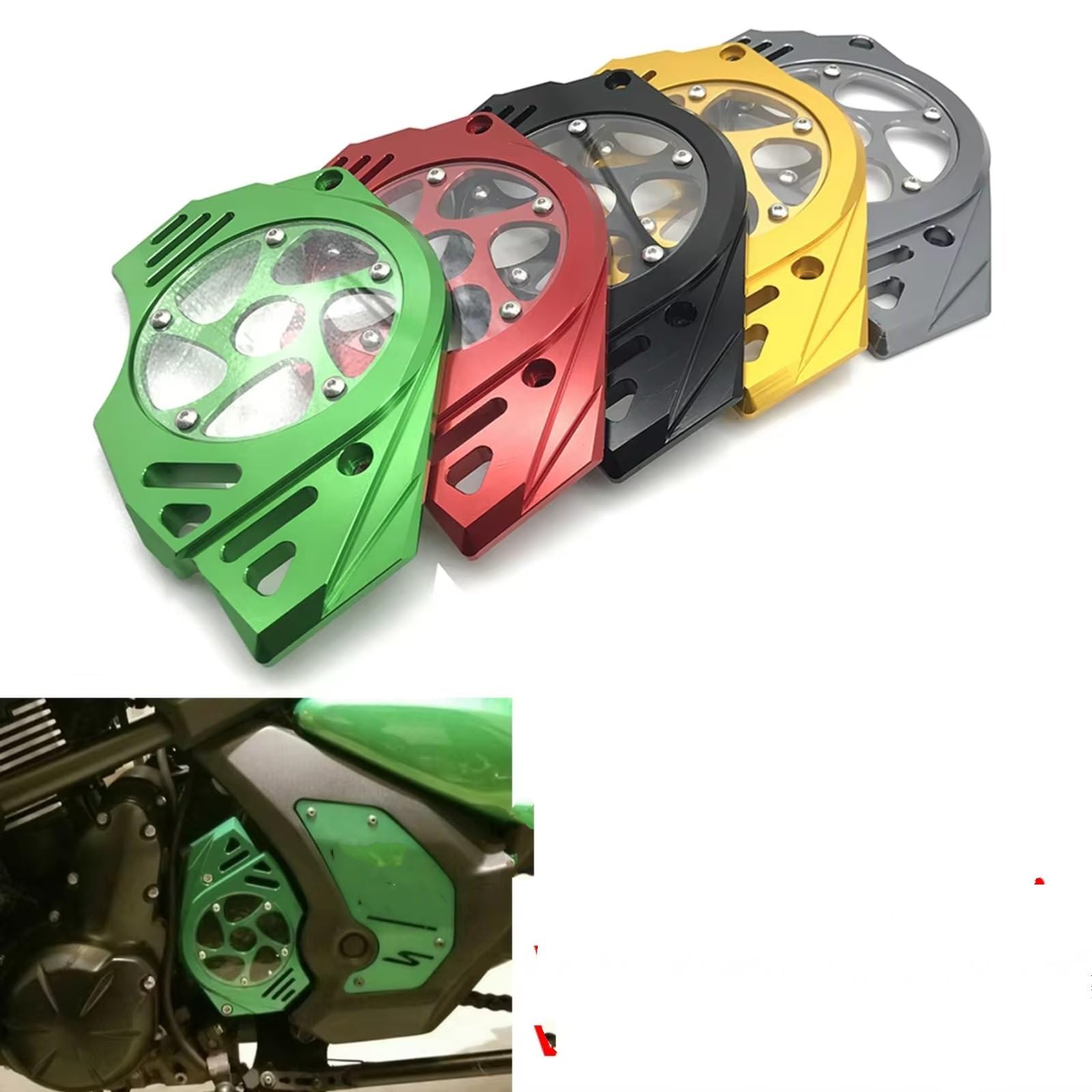 Cubierta de piñón Delantero de Motocicleta para para ER-6N Cubierta Piñón motocicleta | Protege tu cadena de la lluvia de piedras y arena con este práctico protector de cadena(Dark Grey)